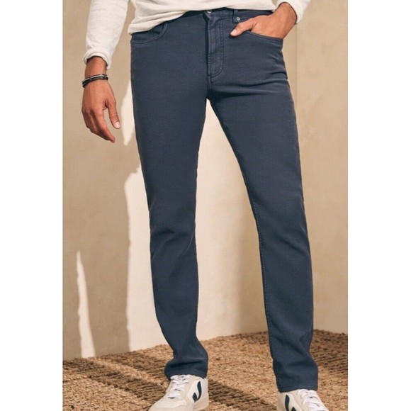 Faherty Pants New Faherty Mens Stretch Terry Pants 5 Pocket Size 35